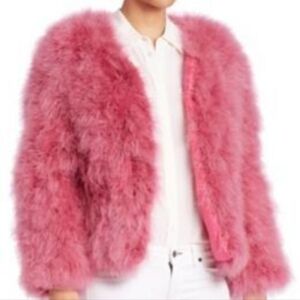 Pello Bello Women's Pink Faux Fur Jacket